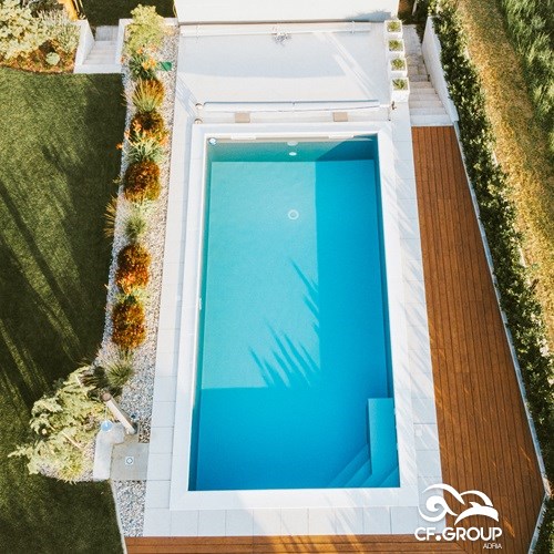 Pishinë Easypool Plus - shkallë te vogla 6x3x1.5m dhe ulese